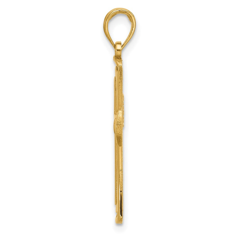 14K Yellow Gold Fancy Cross Charm