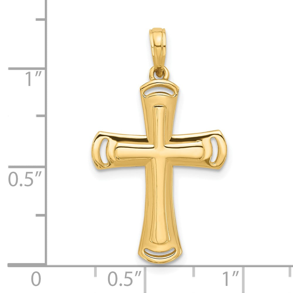 14K Yellow Gold Fancy Cross Charm