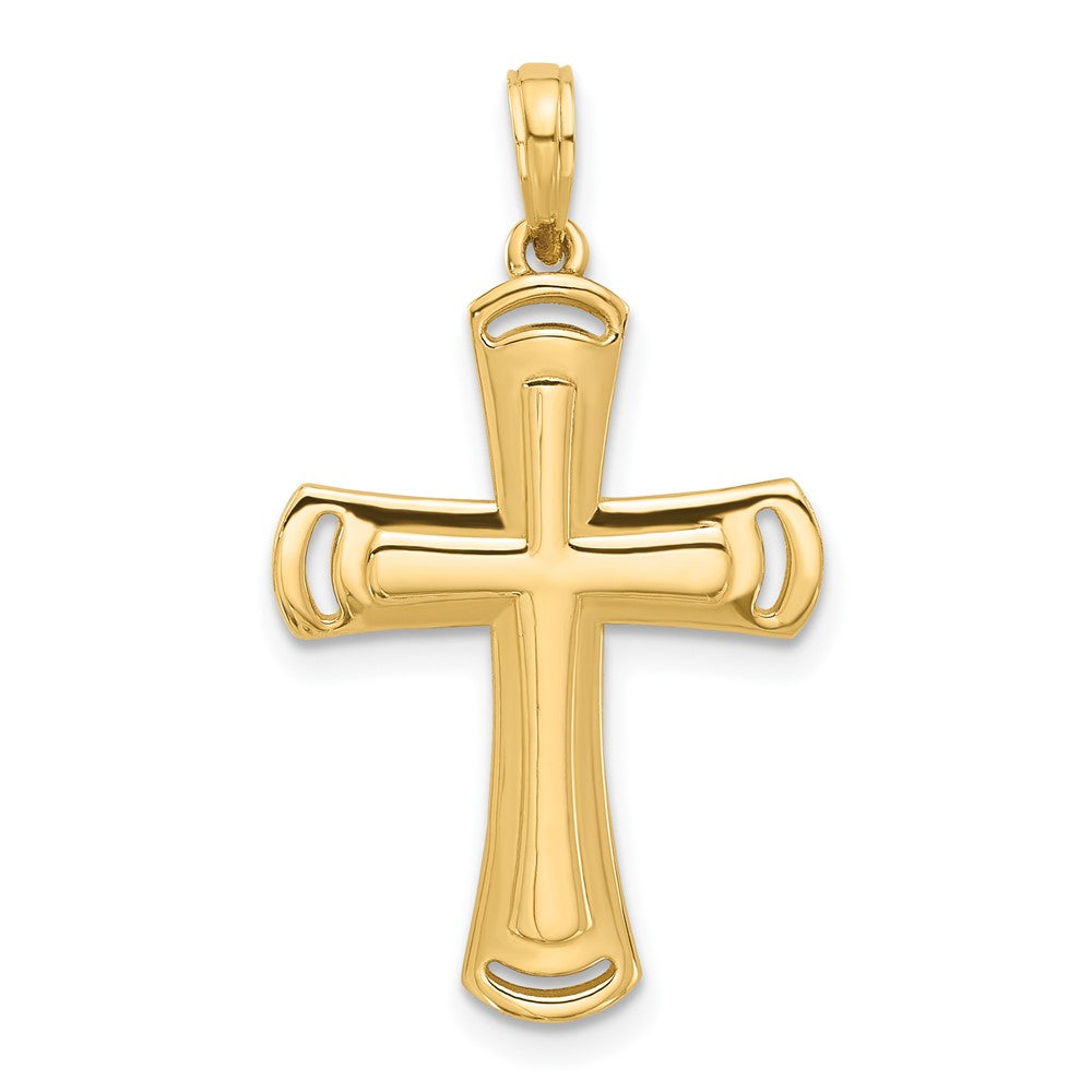 14K Yellow Gold Fancy Cross Charm