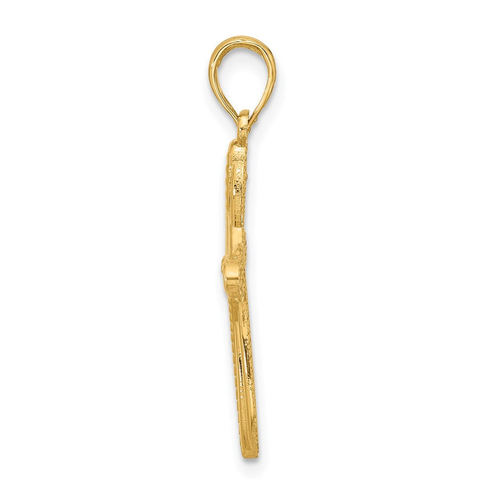 14K Yellow Gold Fancy Cross Charm