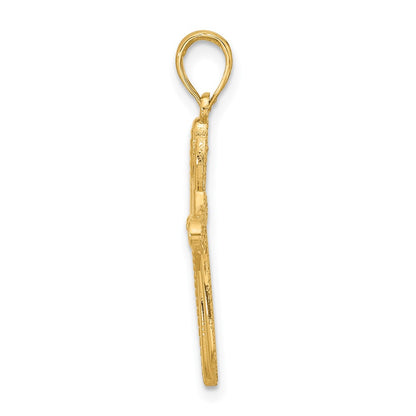 14K Yellow Gold Fancy Cross Charm