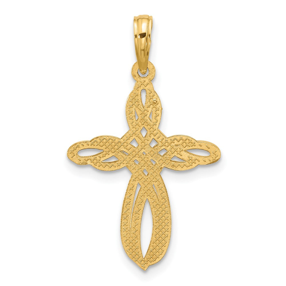 14K Yellow Gold Fancy Cross Charm