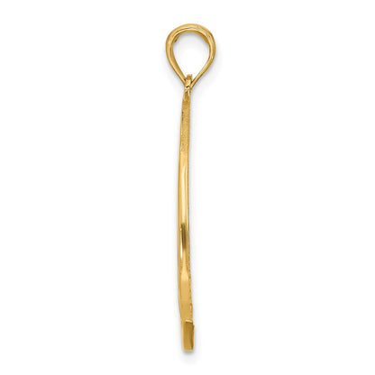 14K Yellow Gold Polished Sailboat Charm