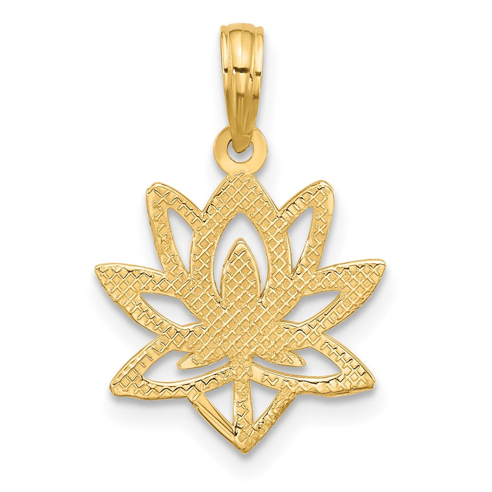 14K Yellow Gold Polished Fancy Flower Charm