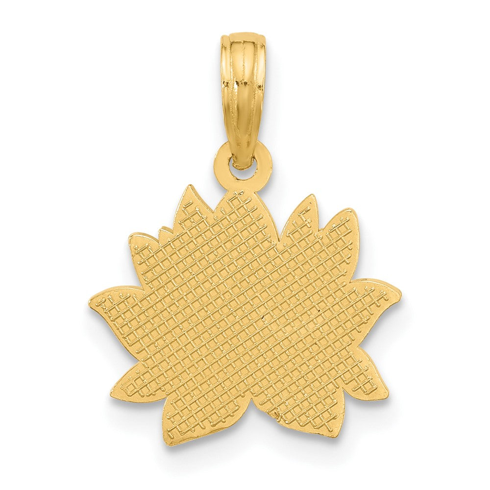 14K Yellow Gold Polished Flower Pendant