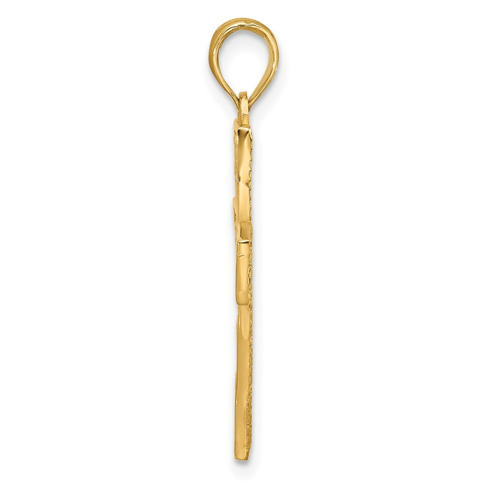 14K Yellow Gold Fancy Cross Charm