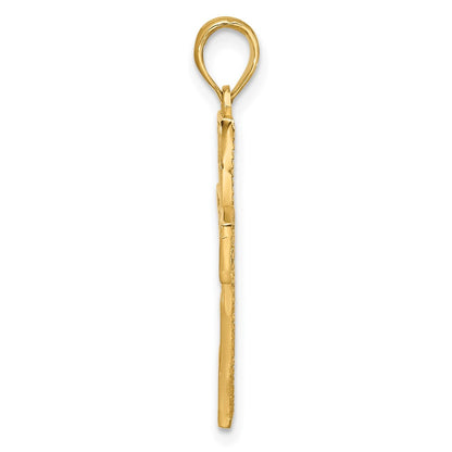 14K Yellow Gold Fancy Cross Charm