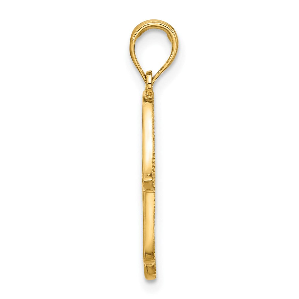 14K Yellow Gold Fancy Hamsa Charm