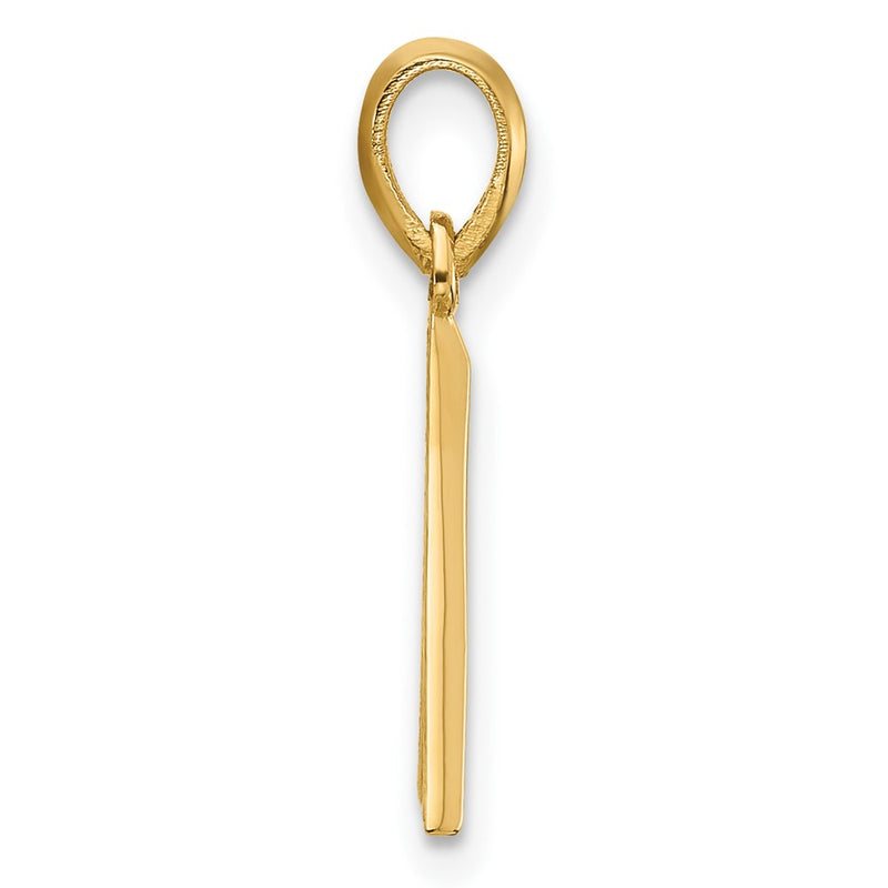 14K Yellow Gold Fancy Letter a
