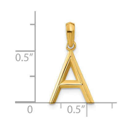 14K Yellow Gold Fancy Letter a