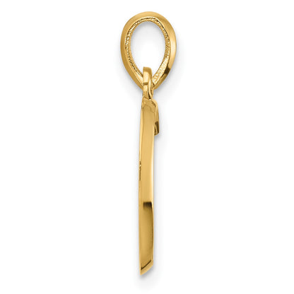 14K Yellow Gold Fancy Letter C