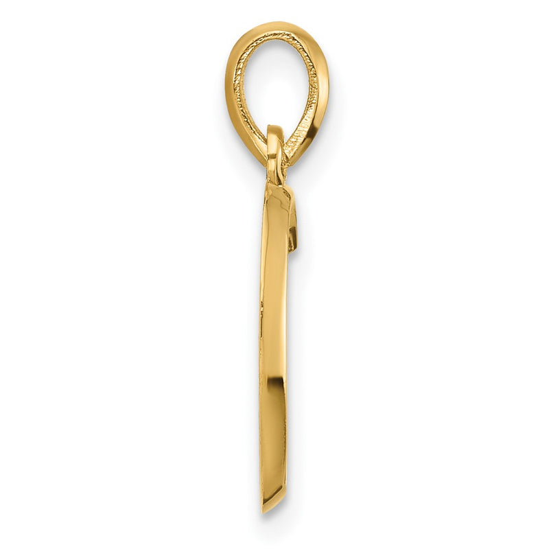 14K Yellow Gold Fancy Letter C