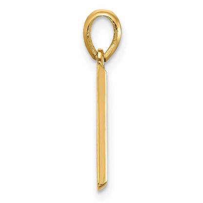 14K Yellow Gold Fancy Letter D