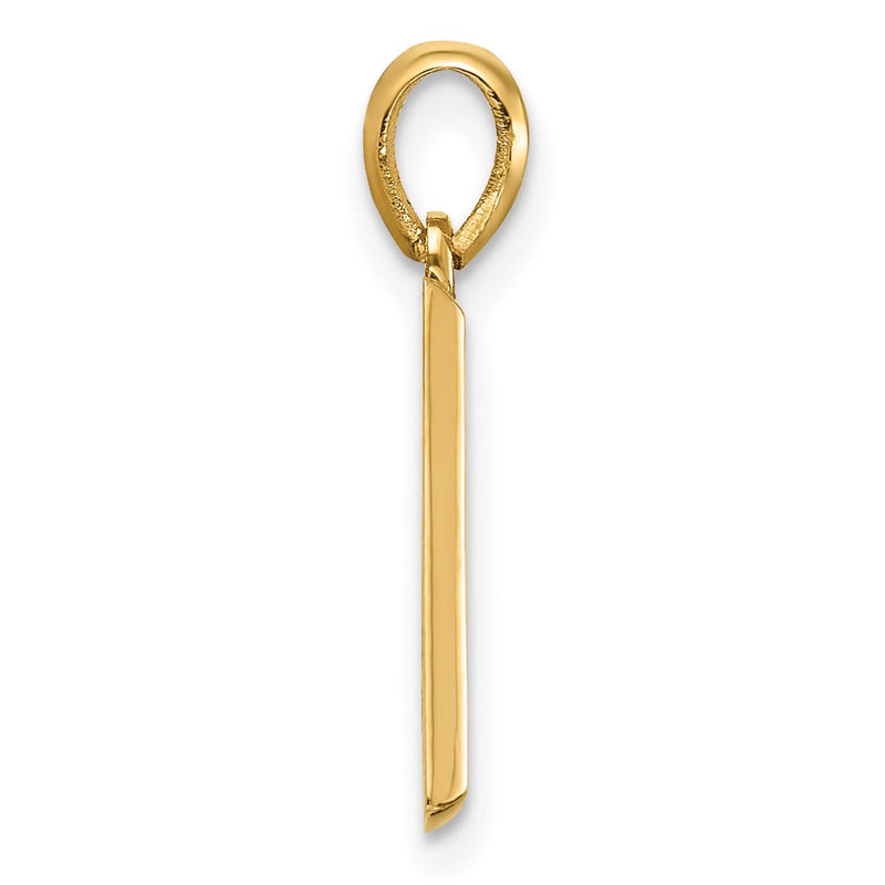 14K Yellow Gold Fancy Letter D