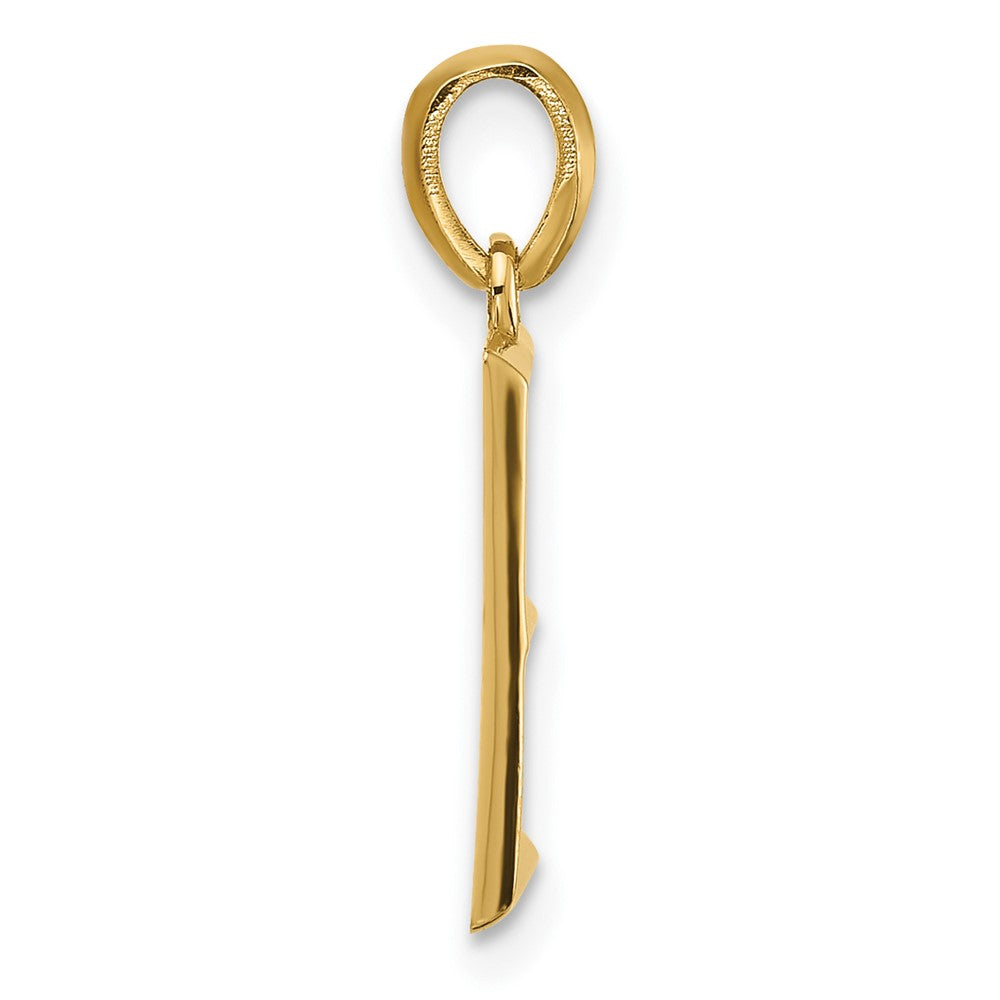 14K Yellow Gold Fancy Letter E