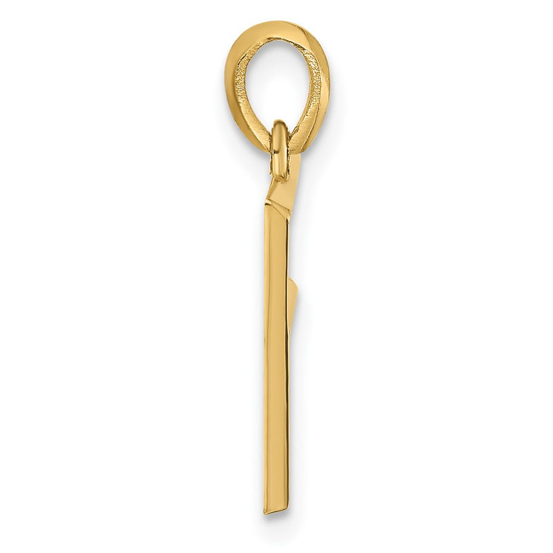 14K Yellow Gold Fancy Letter F