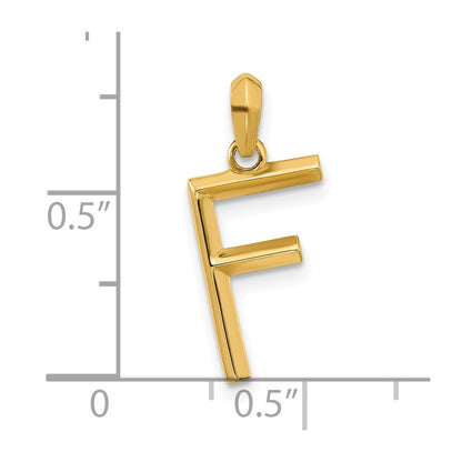 14K Yellow Gold Fancy Letter F