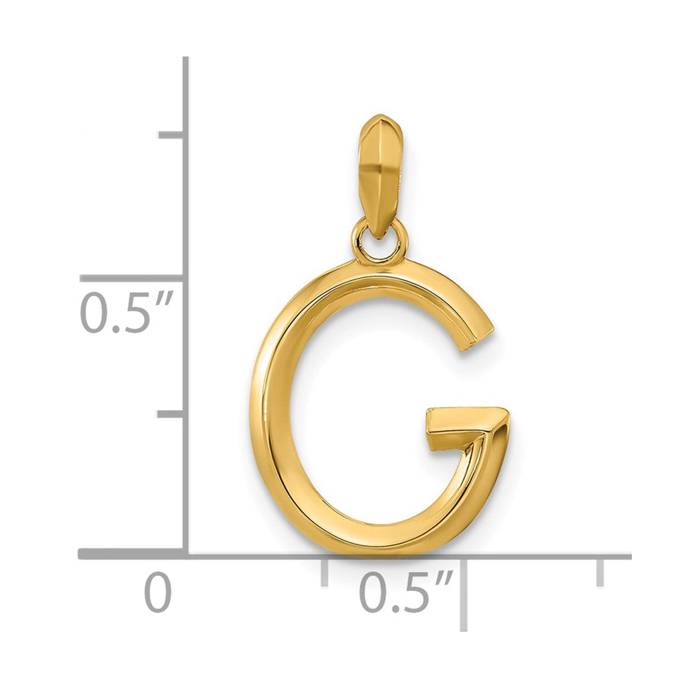 14K Yellow Gold Fancy Letter G
