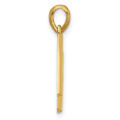 14K Yellow Gold Fancy Letter H