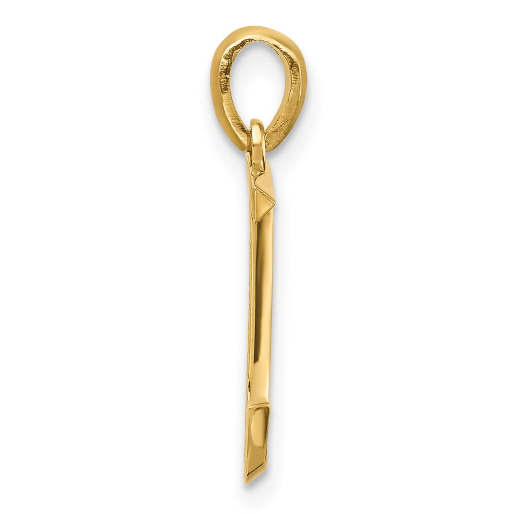 14K Yellow Gold Fancy Letter J