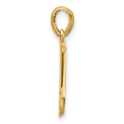 14K Yellow Gold Fancy Letter J