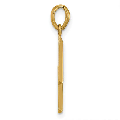14K Yellow Gold Fancy Letter M
