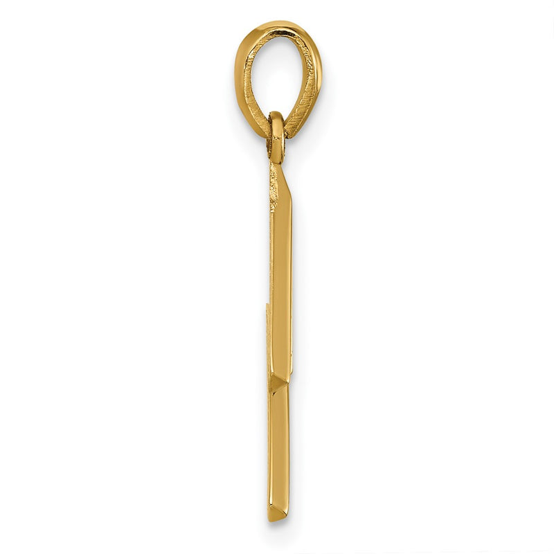14K Yellow Gold Fancy Letter M