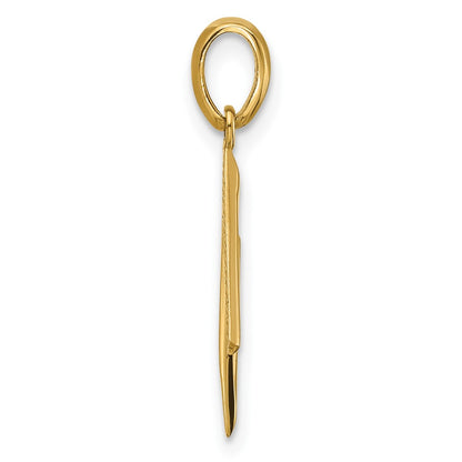 14K Yellow Gold Fancy Letter N