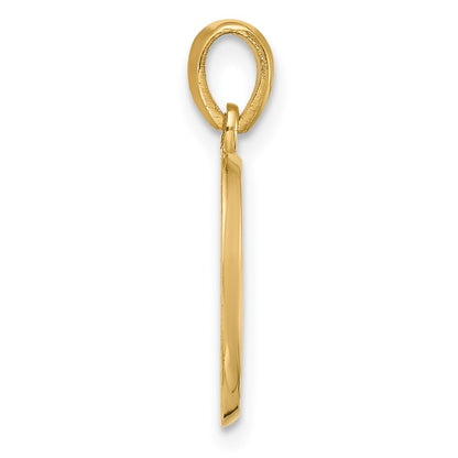 14K Yellow Gold Fancy Letter O