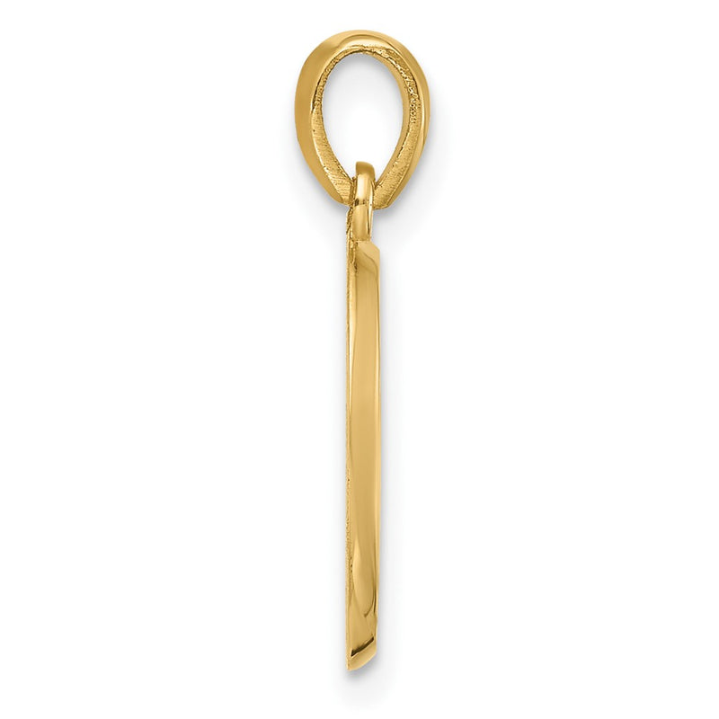 14K Yellow Gold Fancy Letter O