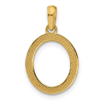 14K Yellow Gold Fancy Letter O