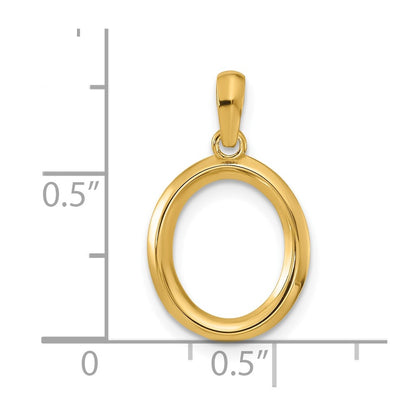 14K Yellow Gold Fancy Letter O