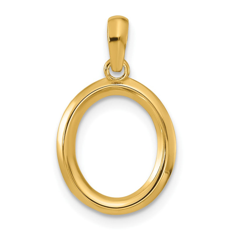 14K Yellow Gold Fancy Letter O
