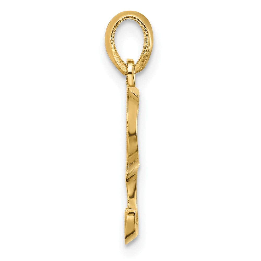 14K Yellow Gold Fancy Letter S