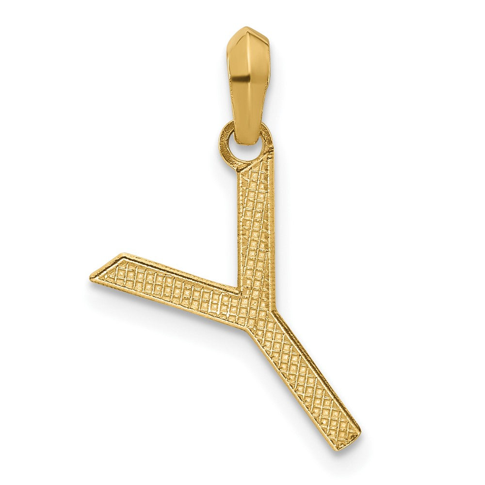 14K Yellow Gold Fancy Letter Y