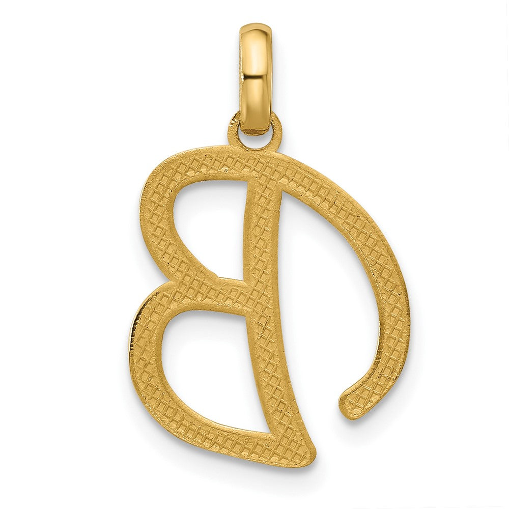 14K Yellow Gold Fancy Letter B