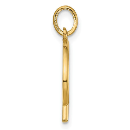 14K Yellow Gold Fancy Letter D