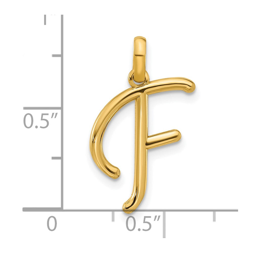 14K Yellow Gold Fancy Letter F