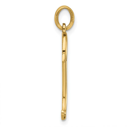 14K Yellow Gold Fancy Letter J