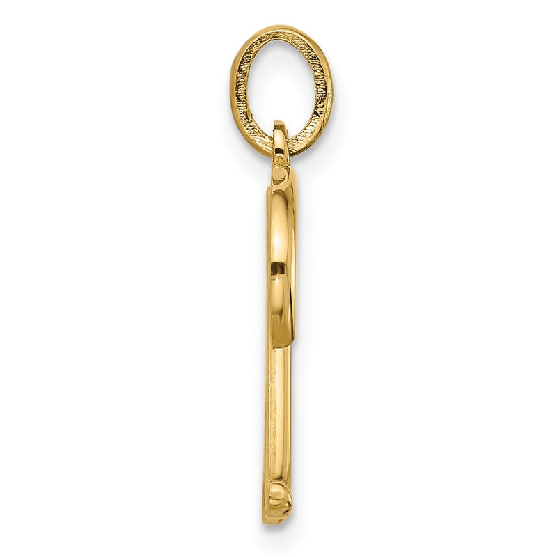 14K Yellow Gold Fancy Letter M