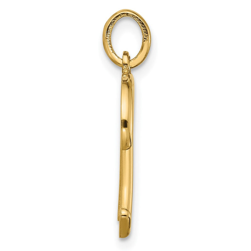 14K Yellow Gold Fancy Letter N
