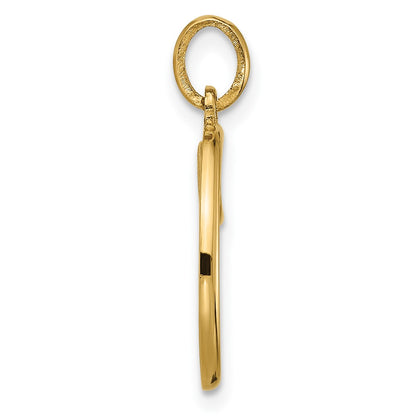 14K Yellow Gold Fancy Letter O