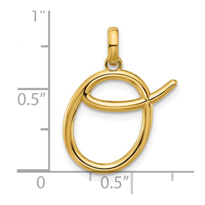 14K Yellow Gold Fancy Letter O