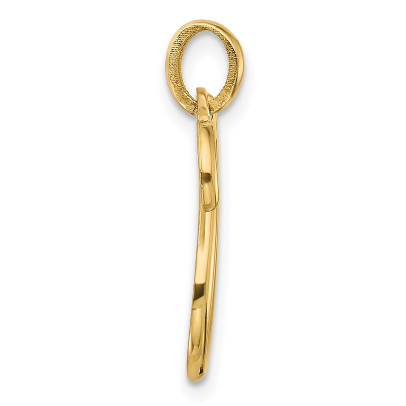 14K Yellow Gold Fancy Letter U
