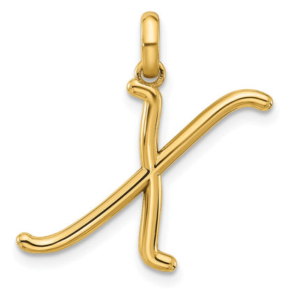 14K Yellow Gold Fancy Letter X