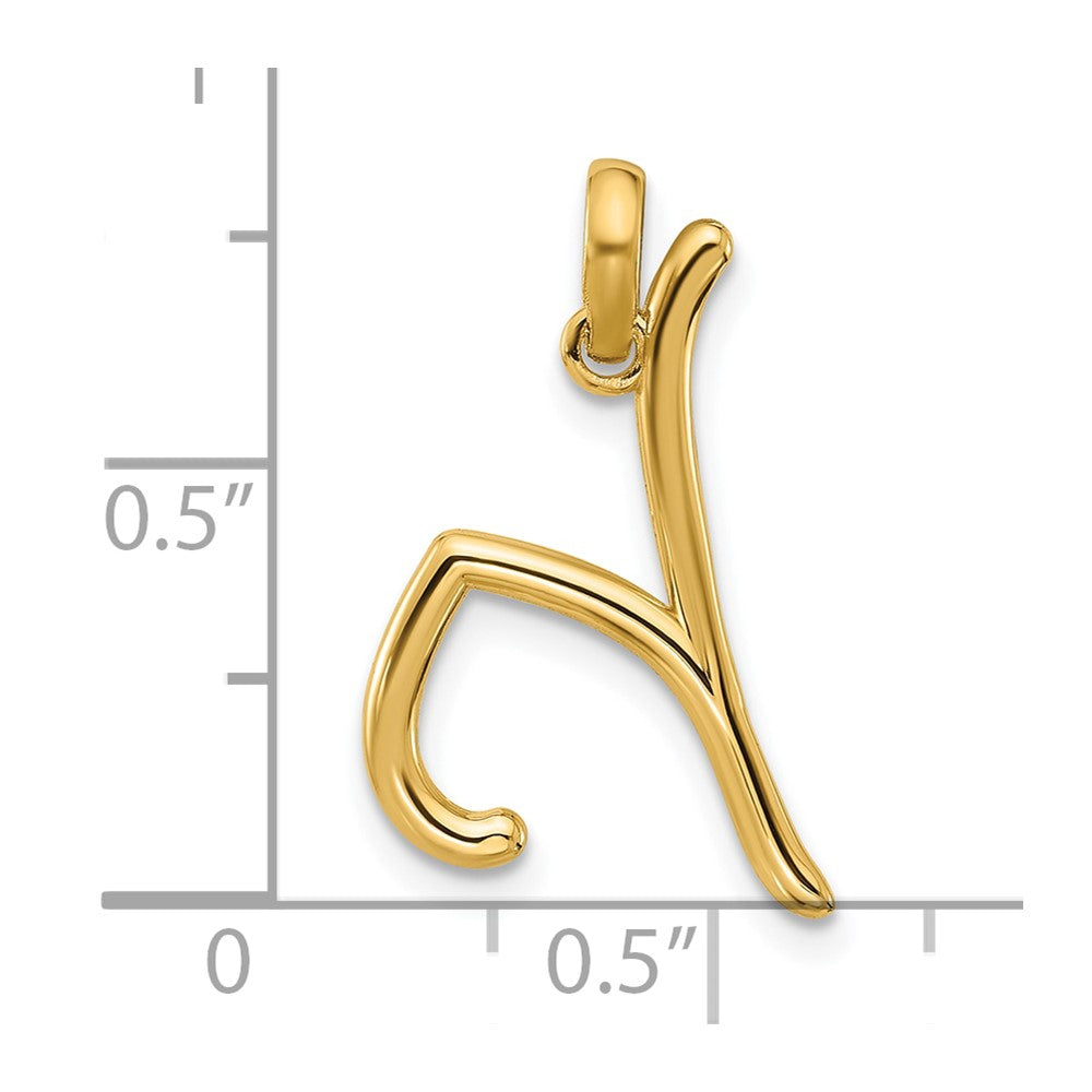 14K Yellow Gold Fancy Letter Y