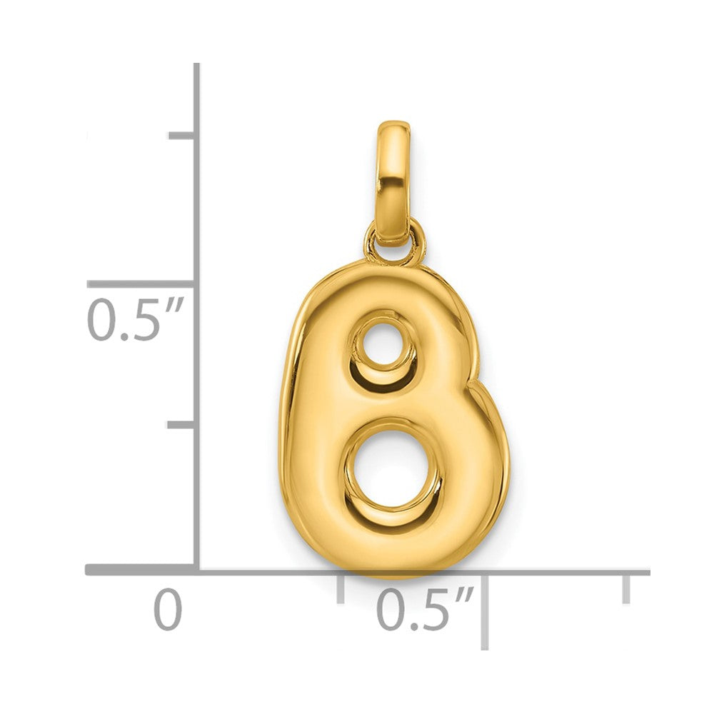 14K Yellow Gold Fancy Letter B