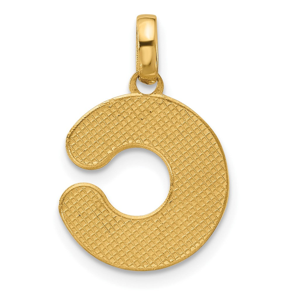 14K Yellow Gold Fancy Letter C