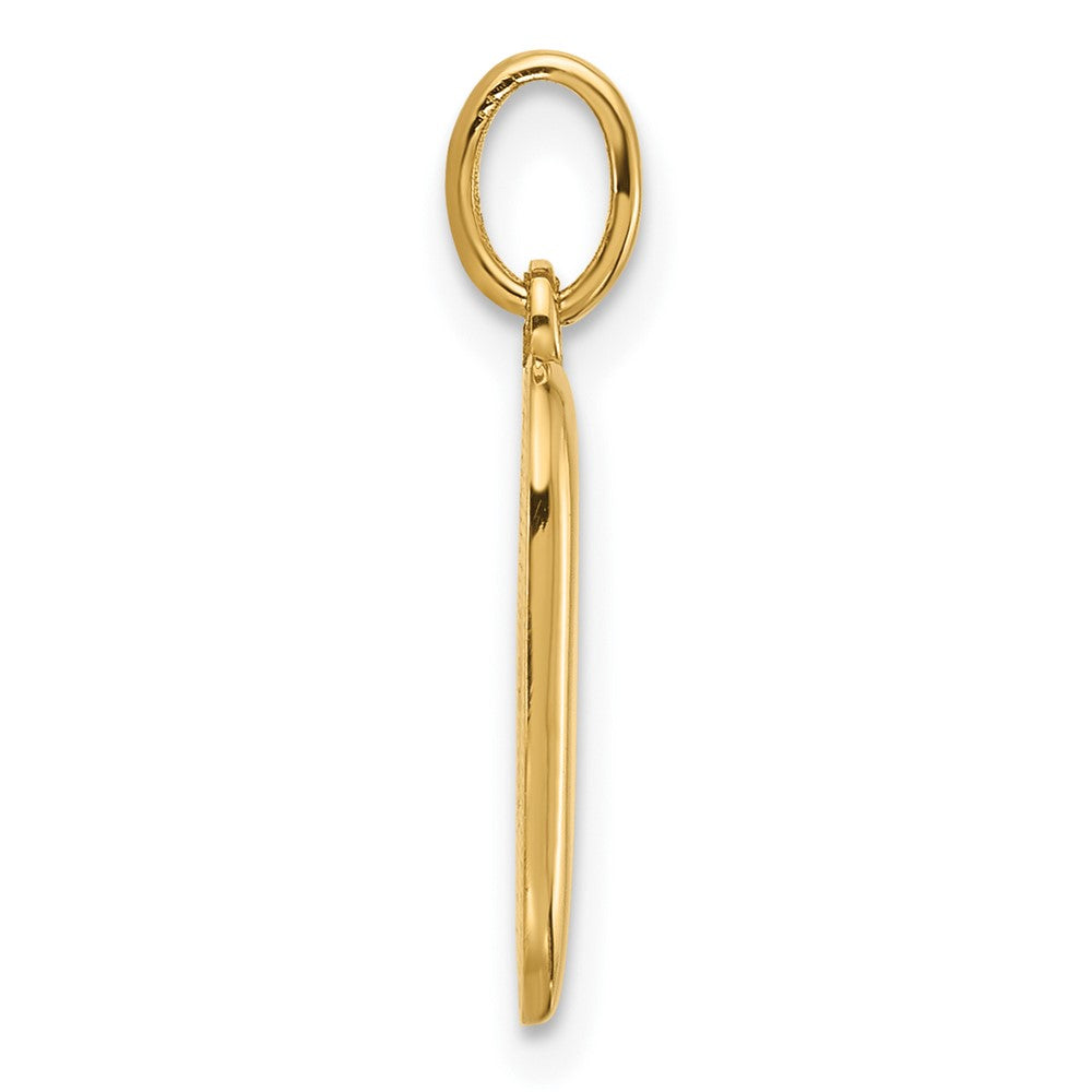 14K Yellow Gold Fancy Letter D