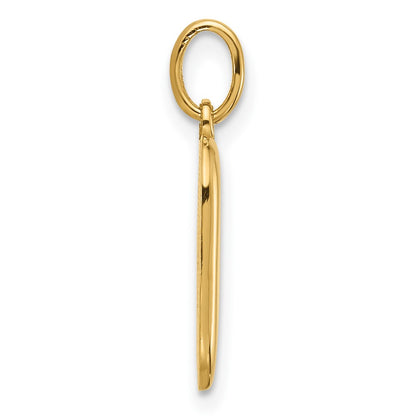 14K Yellow Gold Fancy Letter D